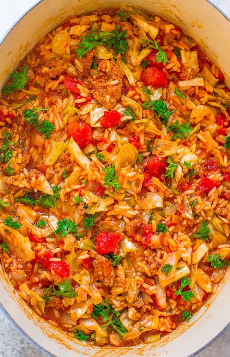 30-Minute One-Pot Cabbage Rolls