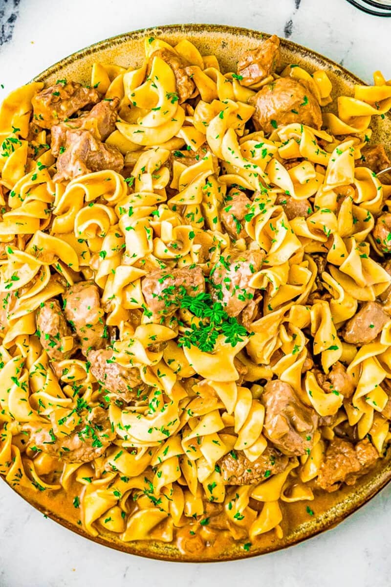 Slow Cooker Beef Stroganoff