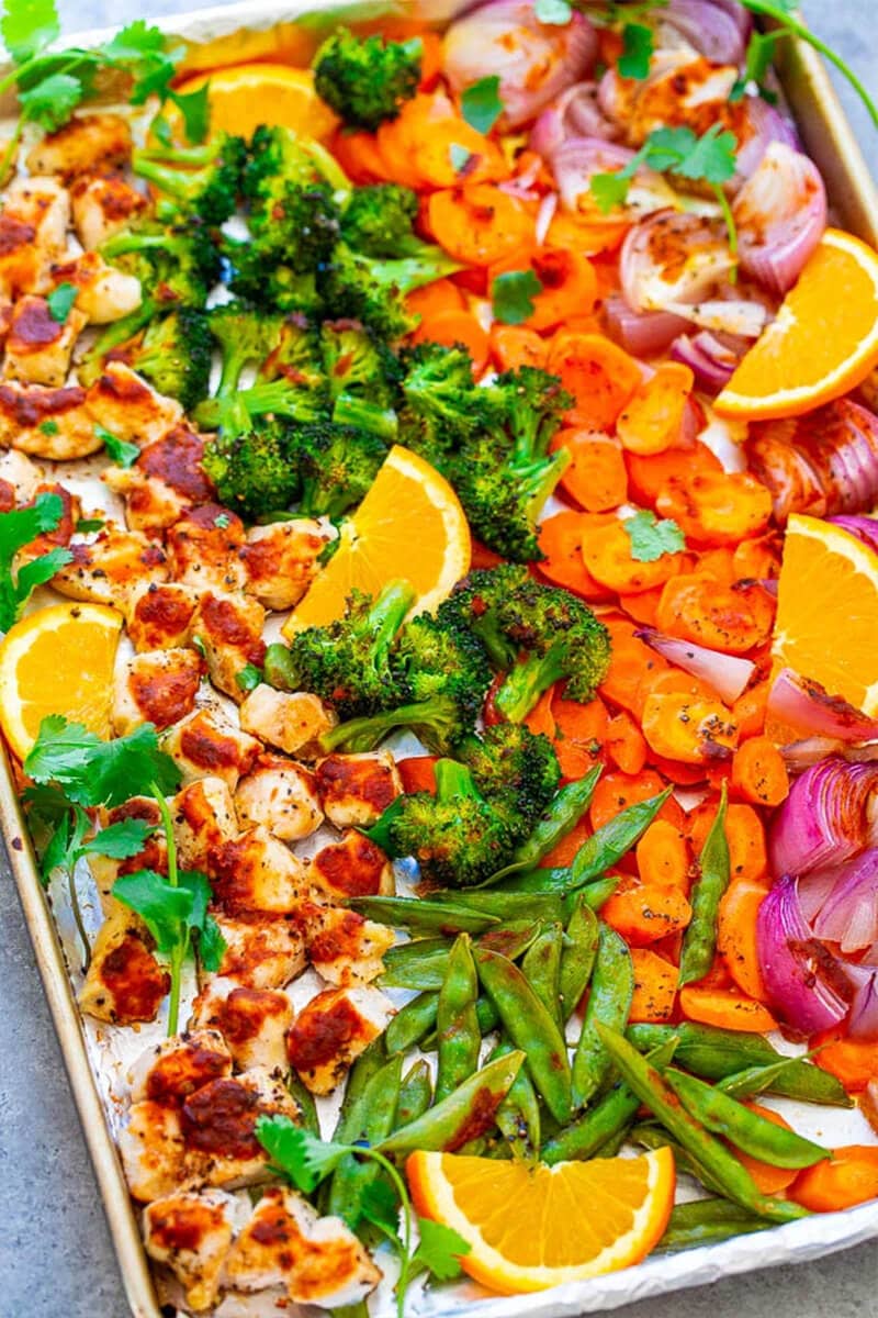 Sheet Pan Orange Ginger Chicken and Vegetables