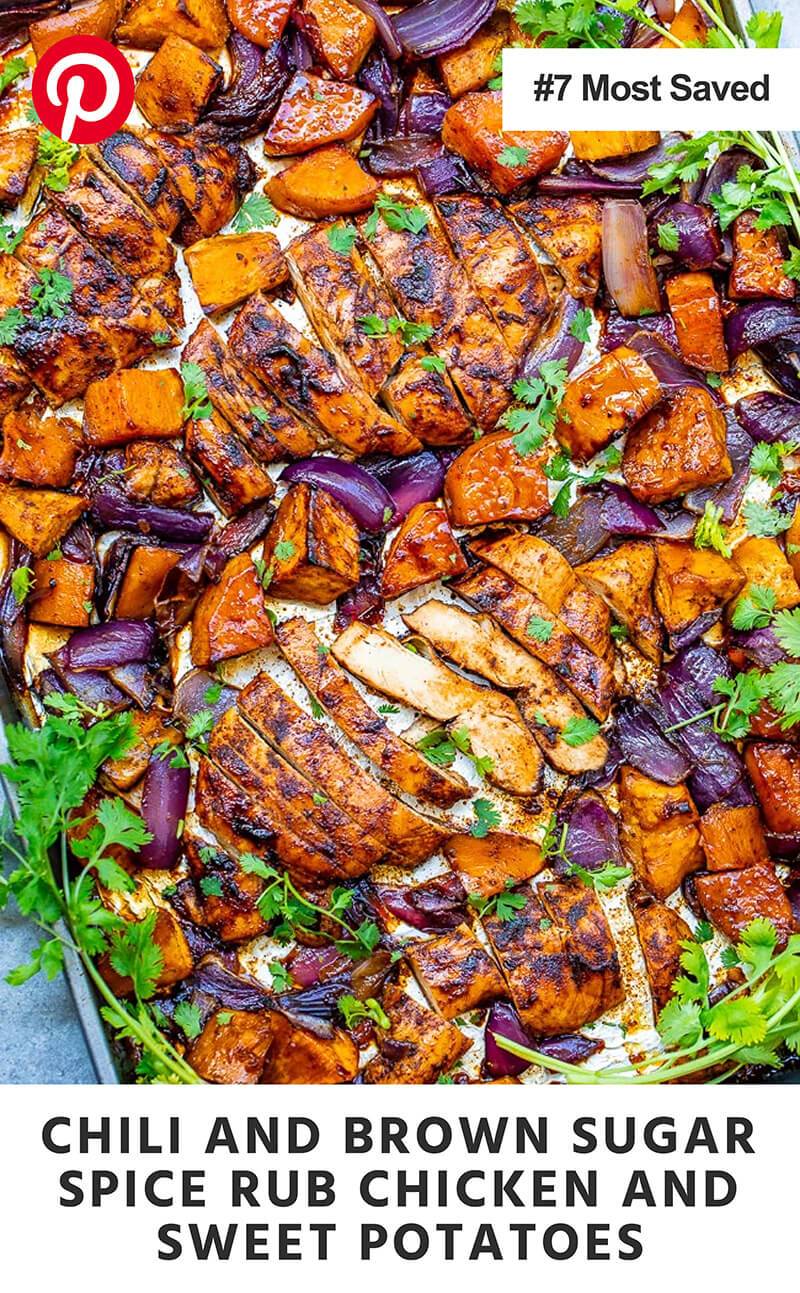 Chili and Brown Sugar Spice Rub Chicken and Sweet Potatoes