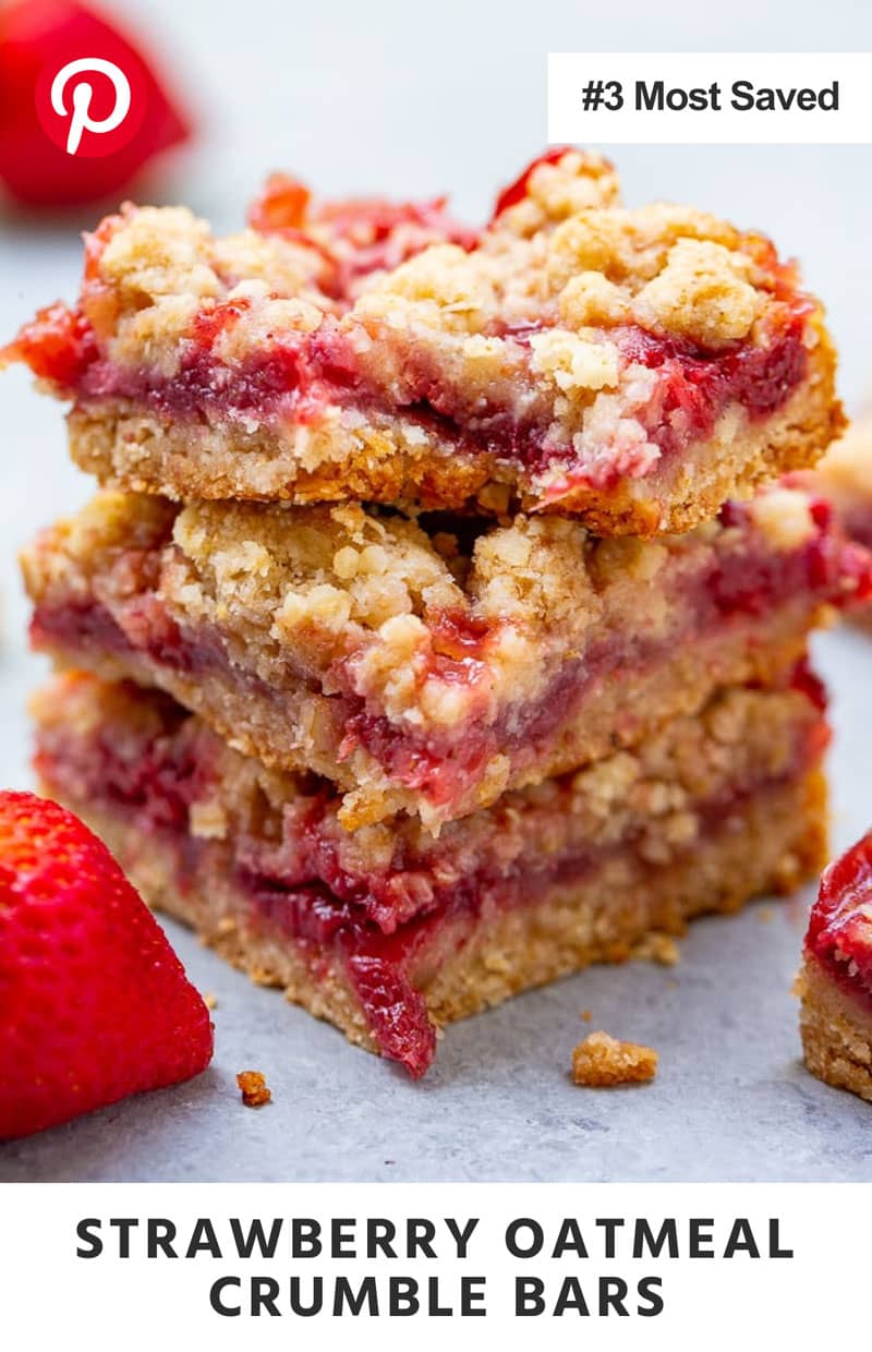 Strawberry Oatmeal Crumble Bars