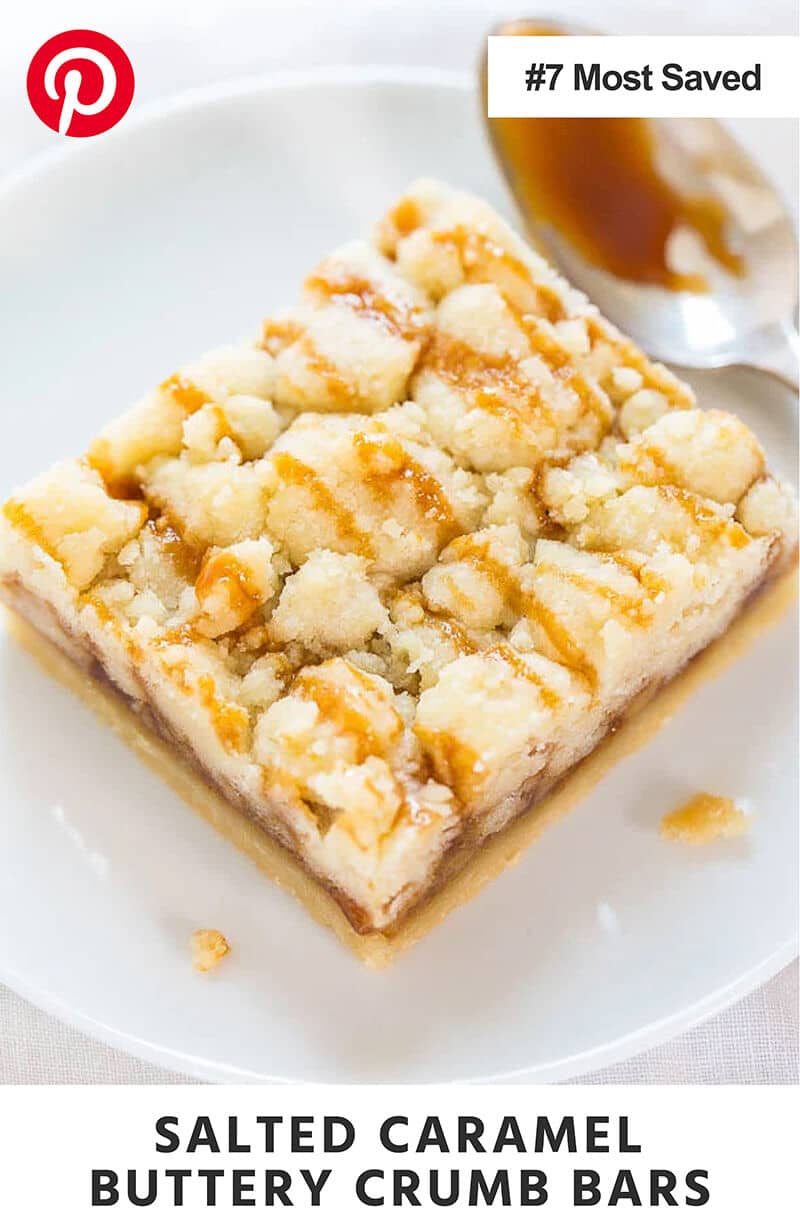 Salted Caramel Buttery Crumb Bars