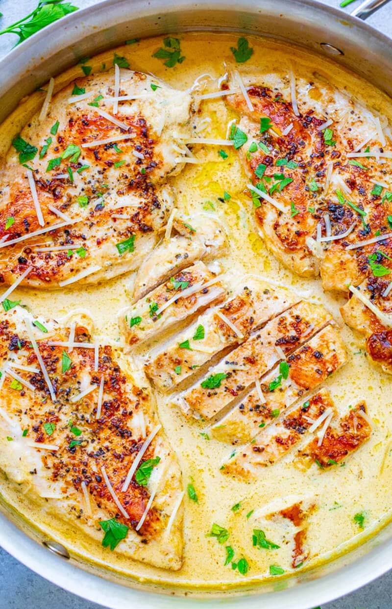 Creamy Parmesan Dijon Skillet Chicken