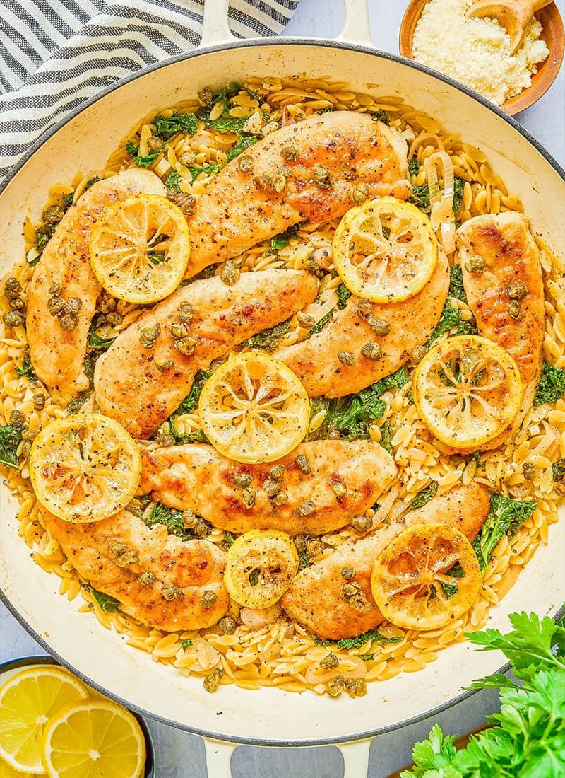 One-Pan Chicken Piccata and Orzo