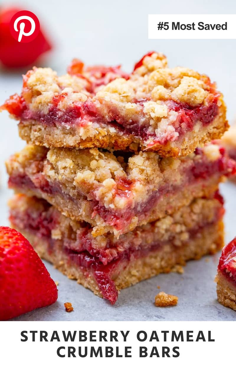 Strawberry Oatmeal Crumble Bars