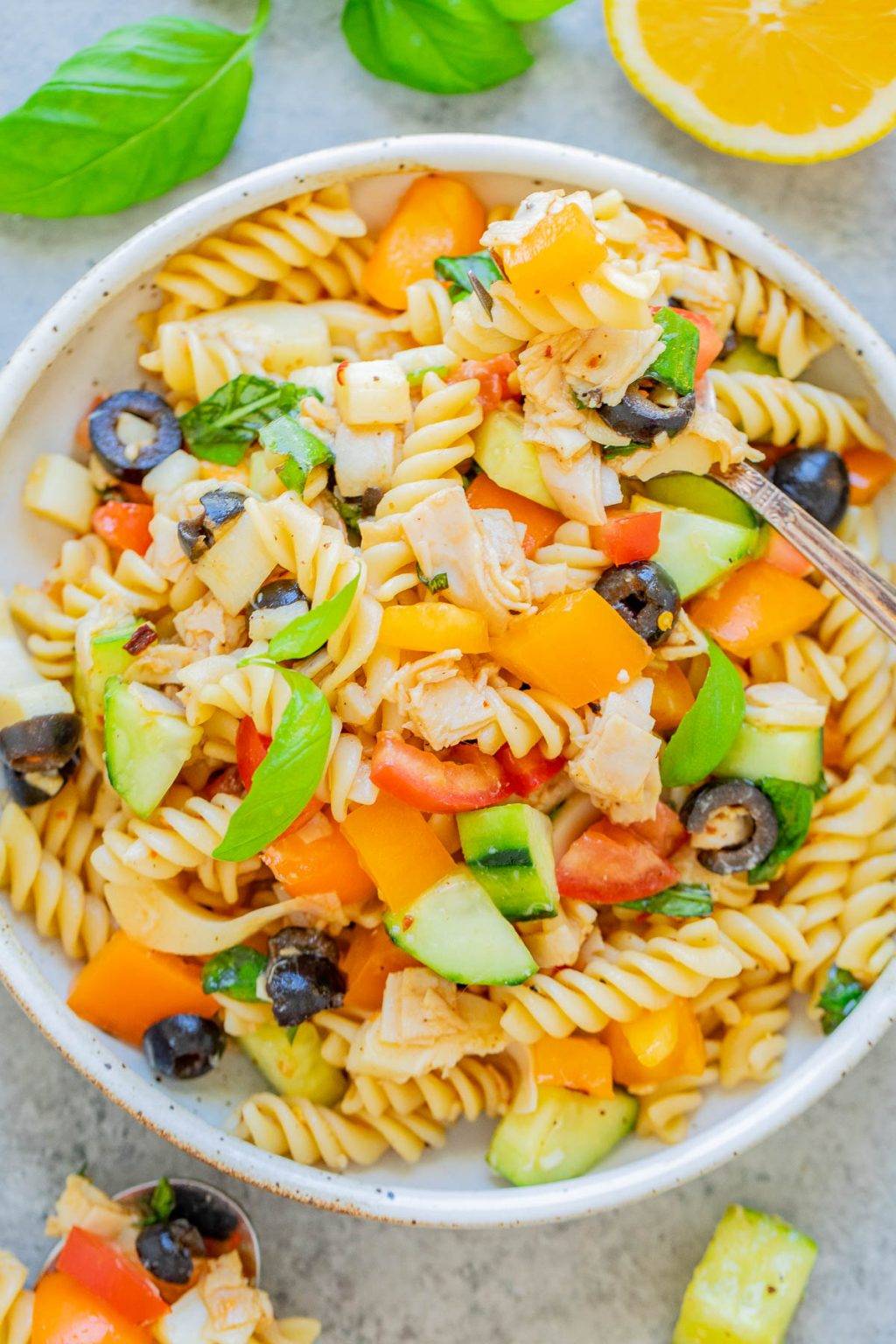 Turkey Basil Pasta Salad