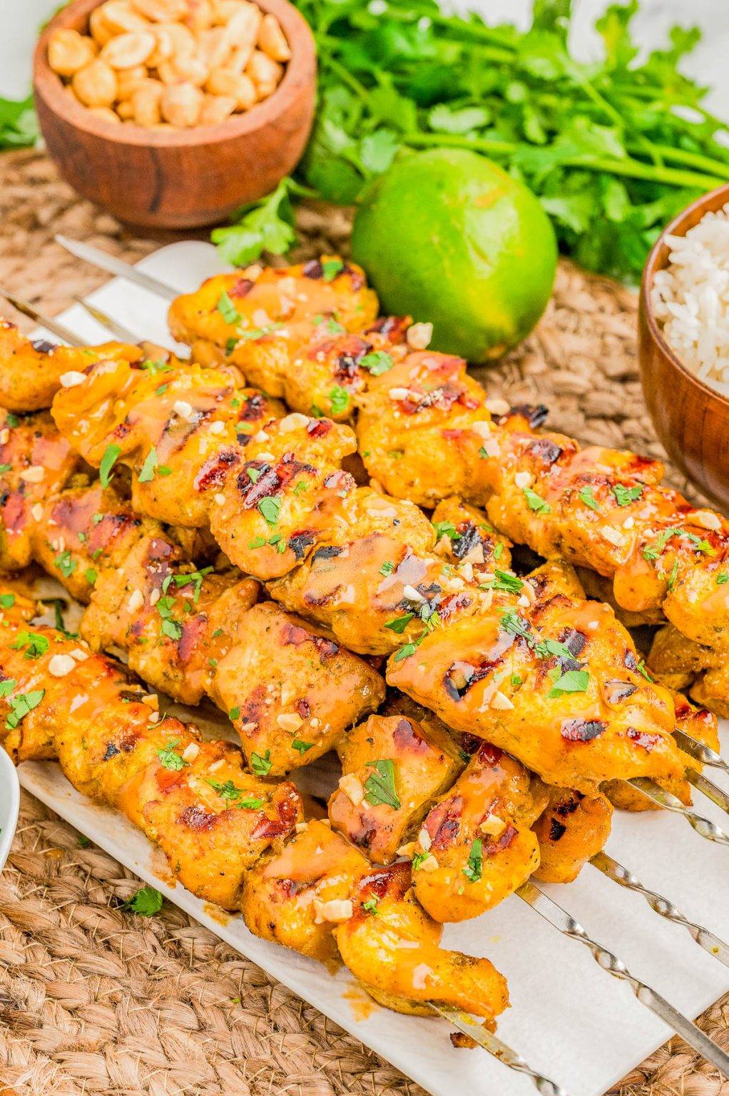 Thai Grilled Coconut Chicken Skewers