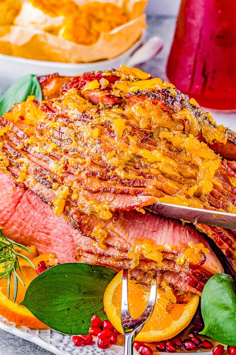 Orange Pineapple Glazed Ham