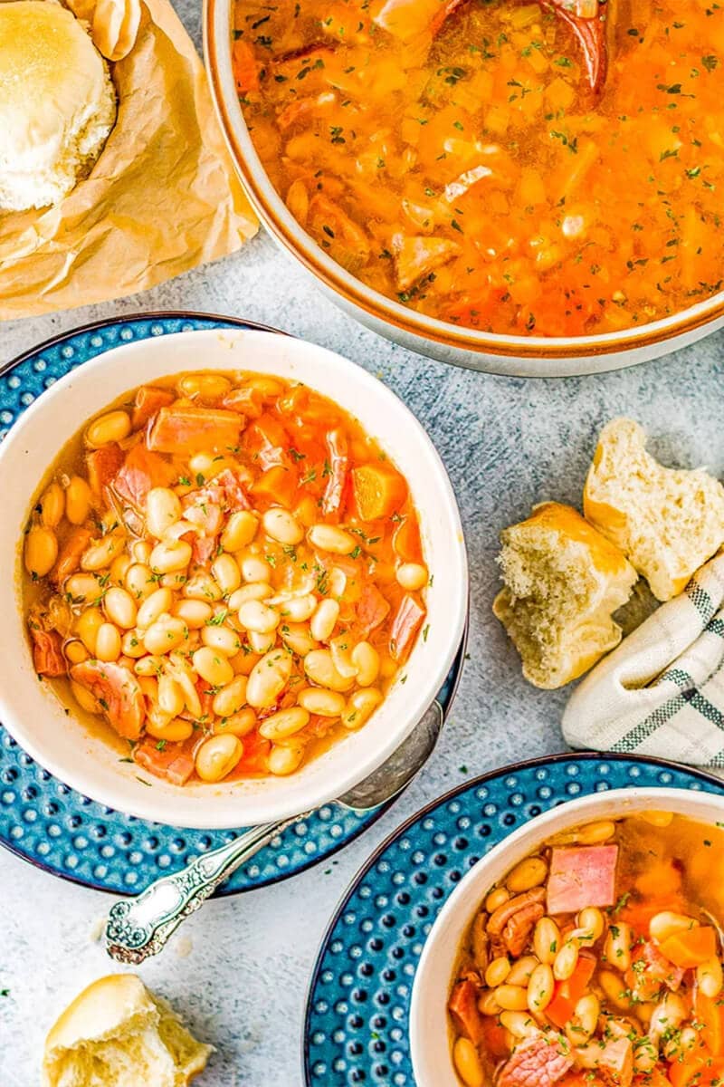 Slow Cooker Ham and Bean Soup
