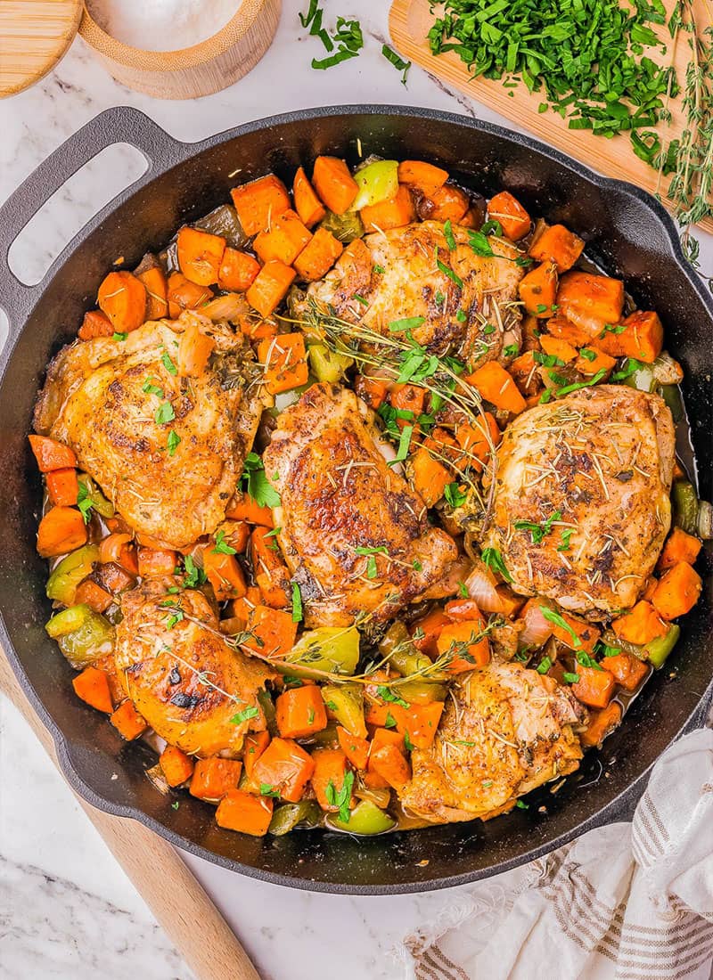 Chicken and Sweet Potato Skillet