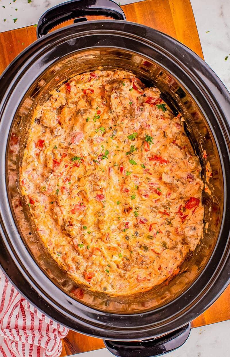 Slow Cooker Sausage Cheese Dip