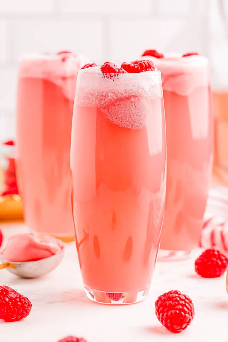 Raspberry Champagne Float