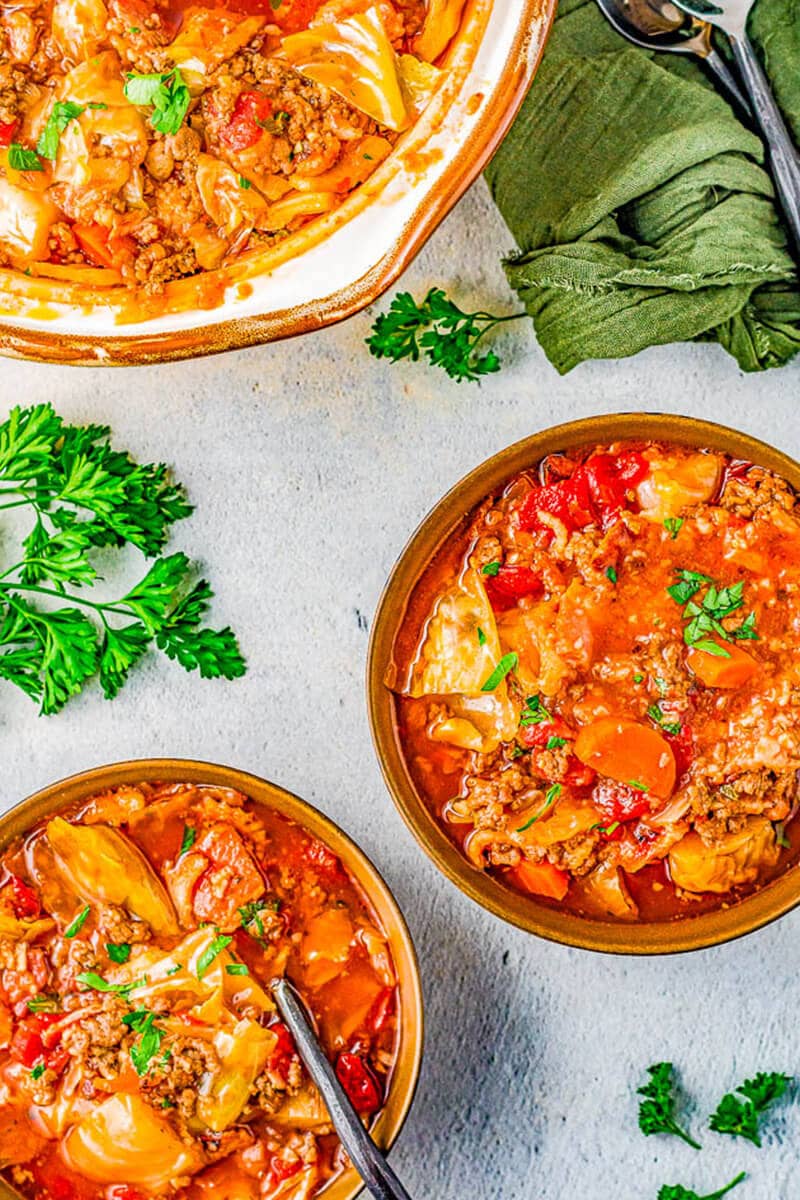 Slow Cooker Cabbage Roll Soup