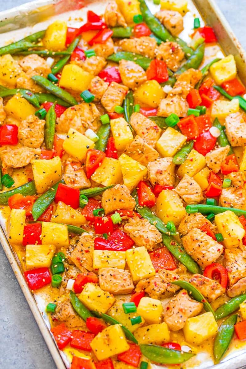 15-Minute Sheet Pan Pineapple Teriyaki Chicken