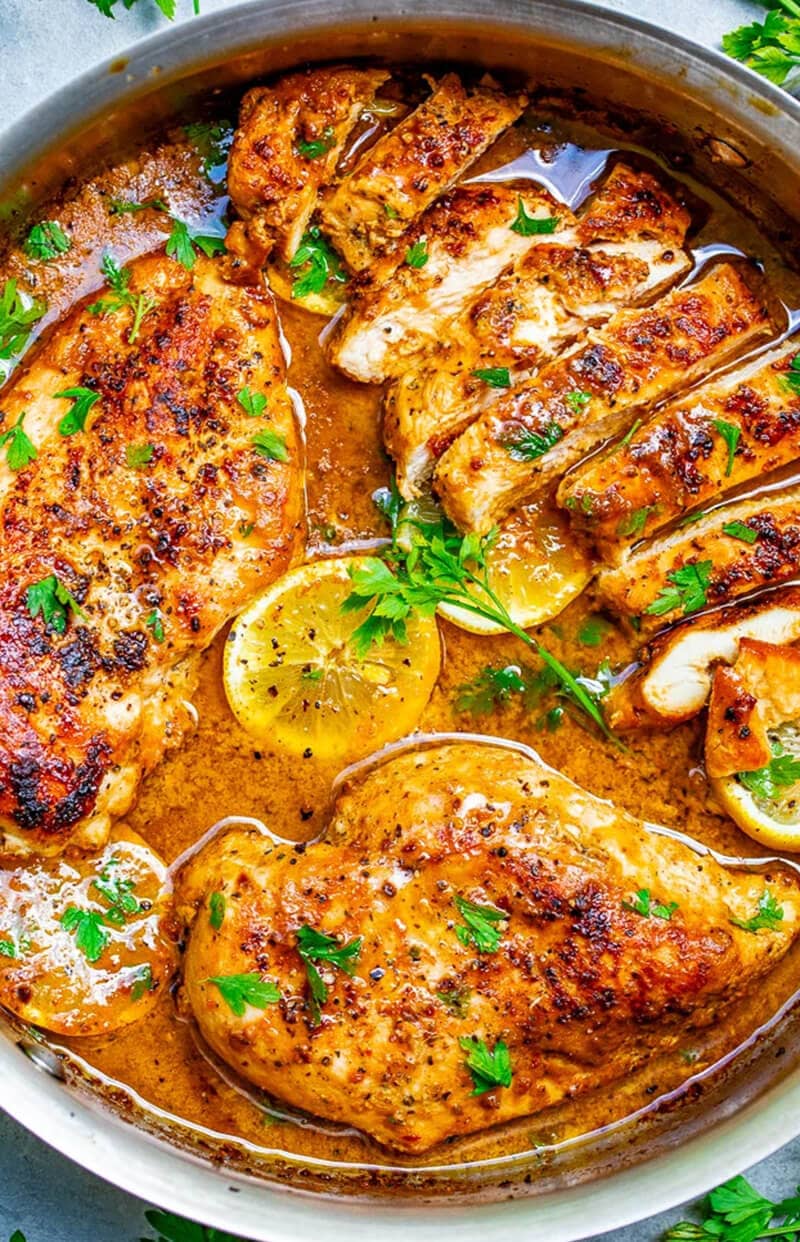 Lemon Butter Dijon Skillet Chicken