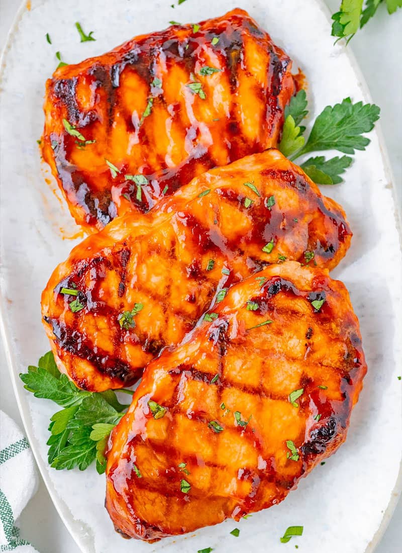 Grilled Honey Garlic Pork Chops