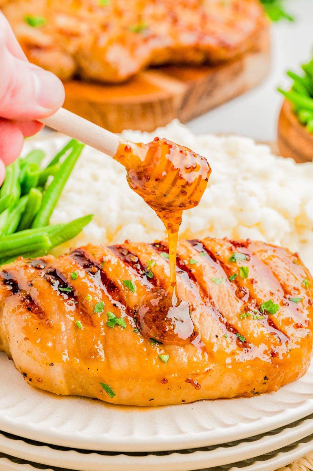 Grilled Honey Mustard Pork Chops