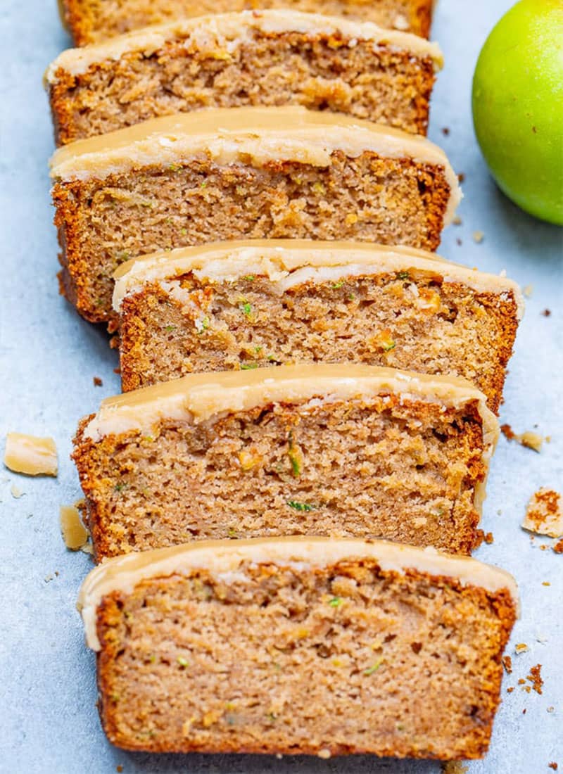 Apple Zucchini Bread with Brown Sugar Frosting