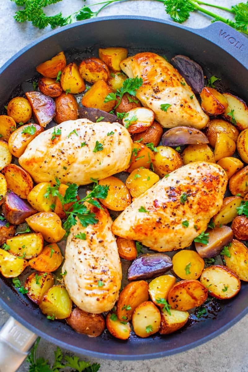 One Pan Lemon Butter Chicken and Potatoes