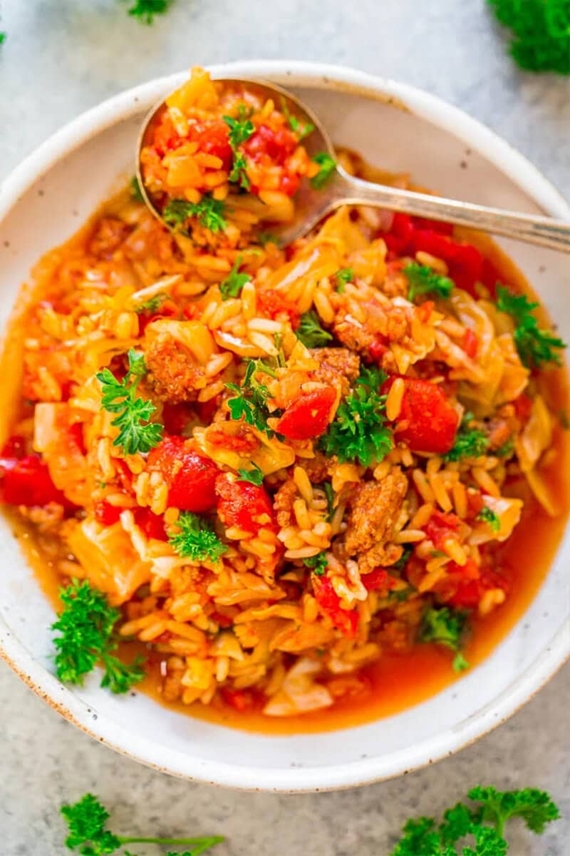 30-Minute One-Pot Cabbage Rolls