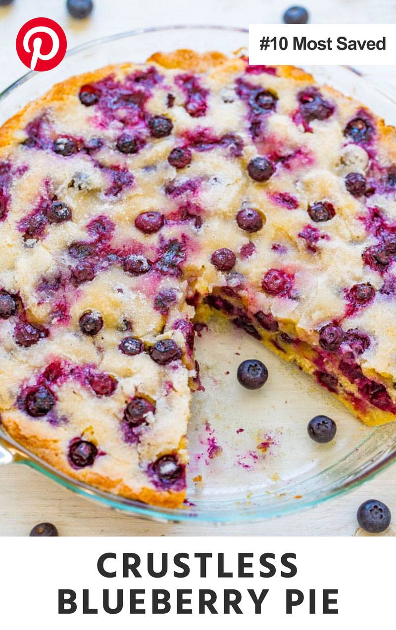Crustless Blueberry Pie