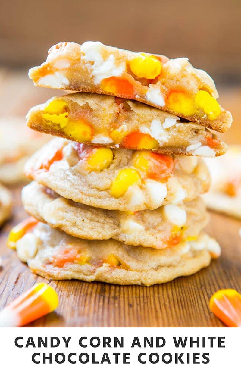 Candy Corn and White Chocolate Softbatch Cookies