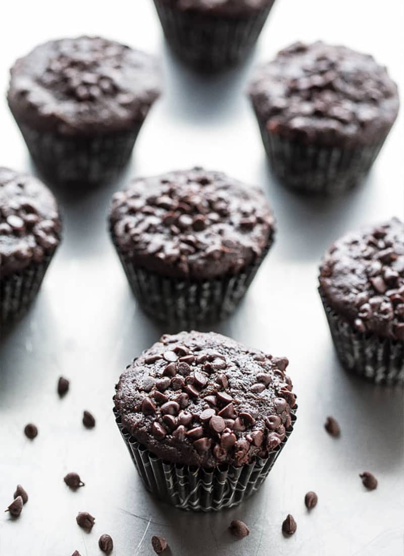 Triple Chocolate Zucchini Muffins