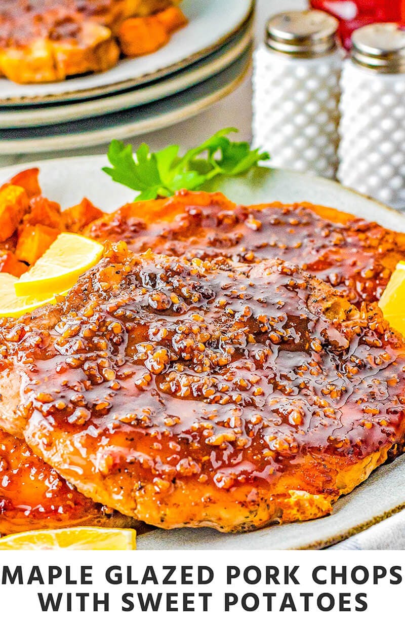 Maple Glazed Pork Chops with Sweet Potatoes