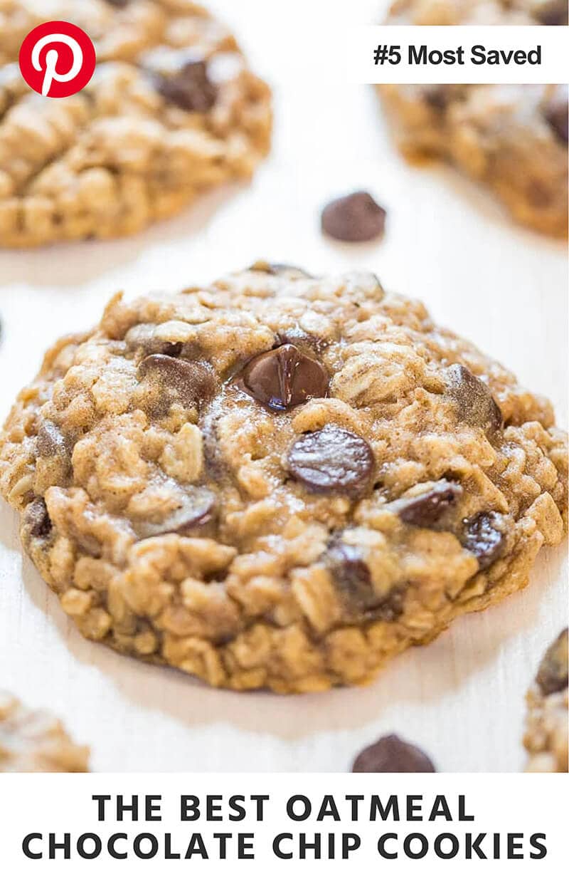 The Best Oatmeal Chocolate Chip Cookies