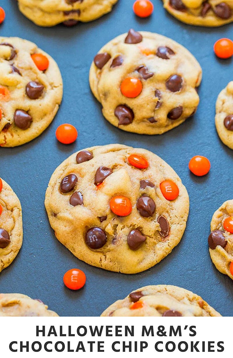 Halloween M&M's Chocolate Chip Cookies