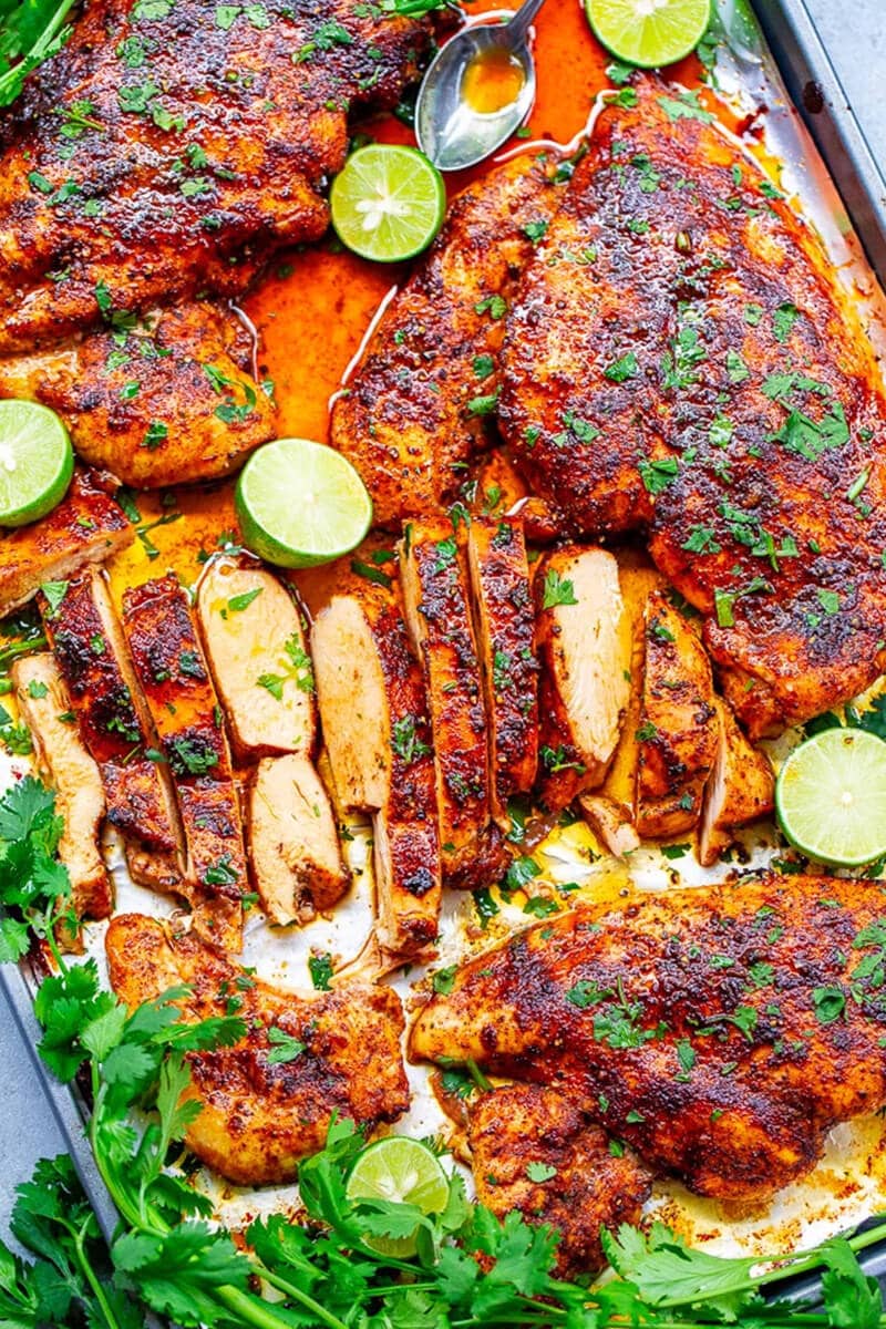 Baked Lime Cilantro Chicken Breasts