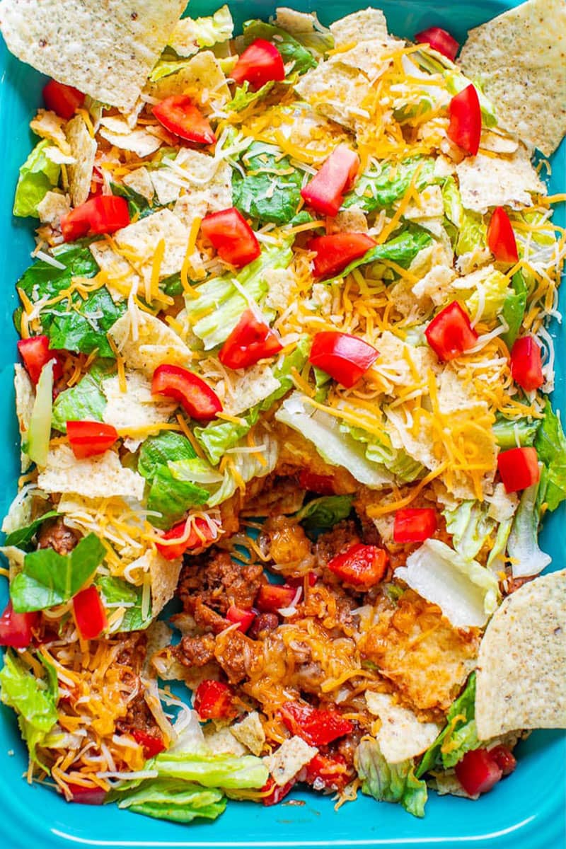 Layered Beef Taco Salad