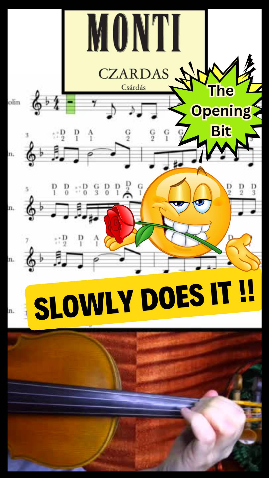 Monti Czardas Bars 1 - 17 on Violin