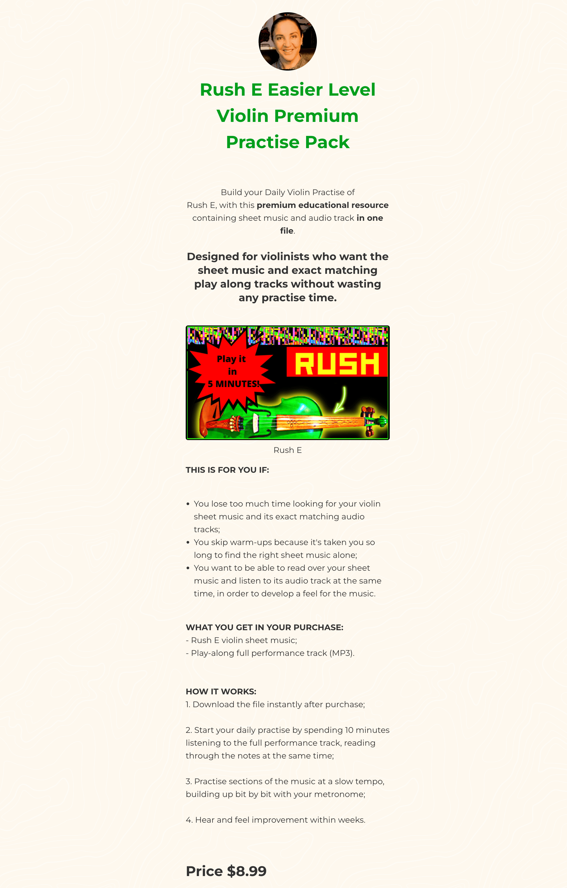 Over the Rainbow Premium Violin Practise Package