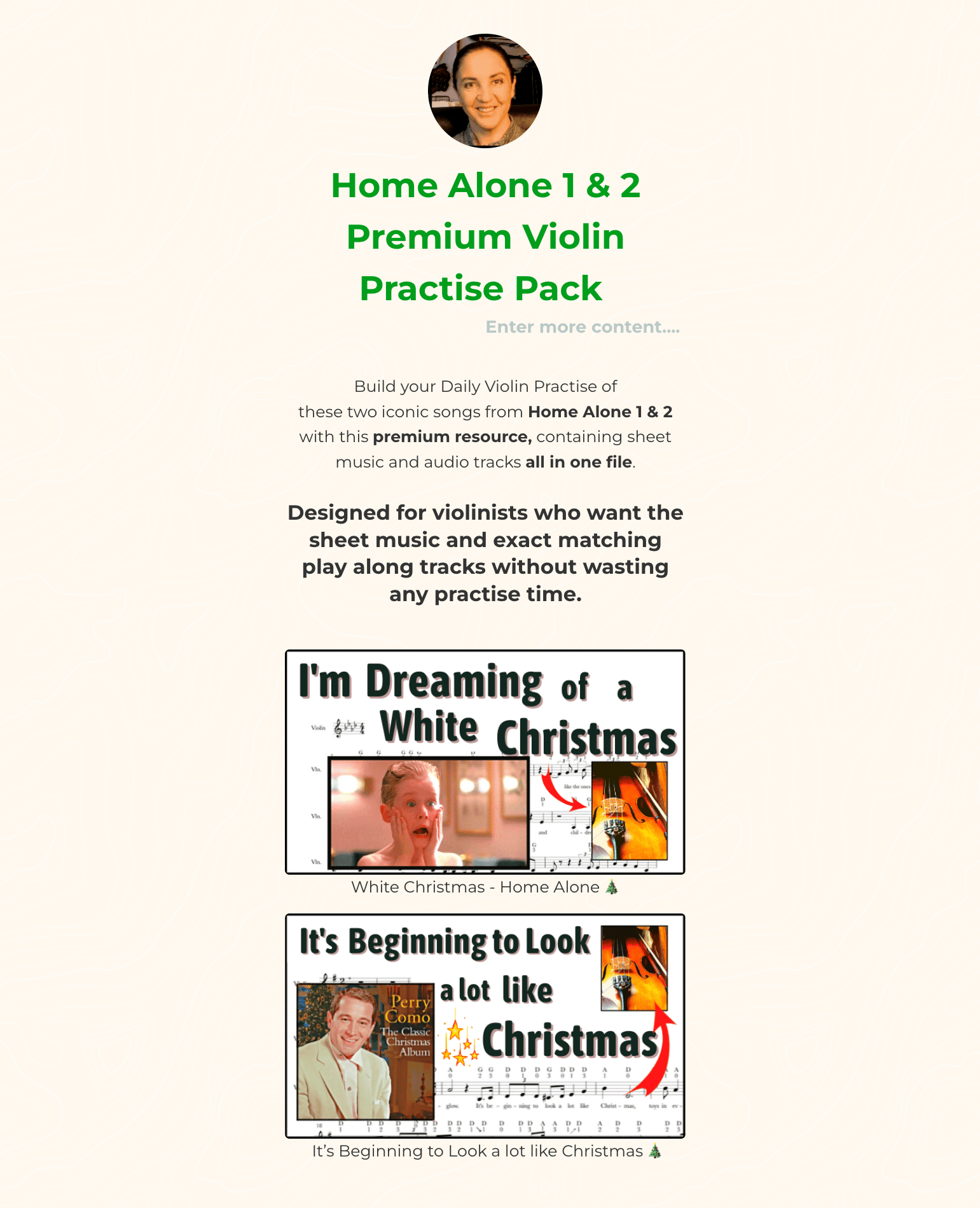Golden Brown Premium Violin Practise Package