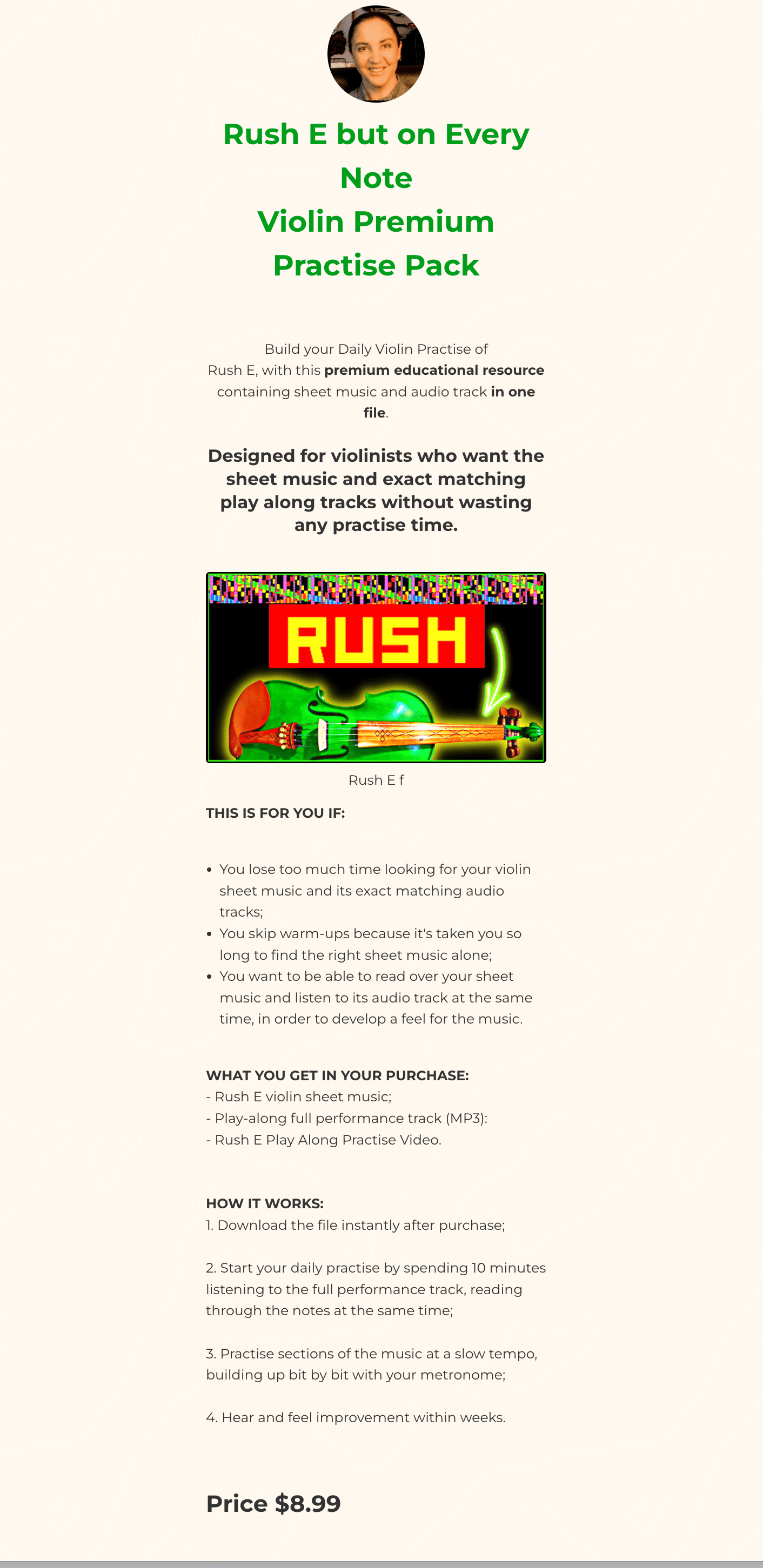 Over the Rainbow Premium Violin Practise Package