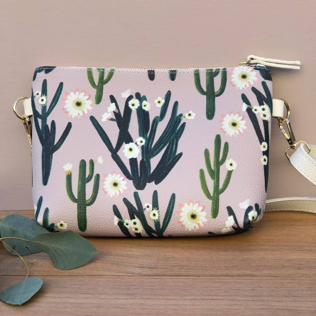 Visionary Cactus Vegan Leather Purse