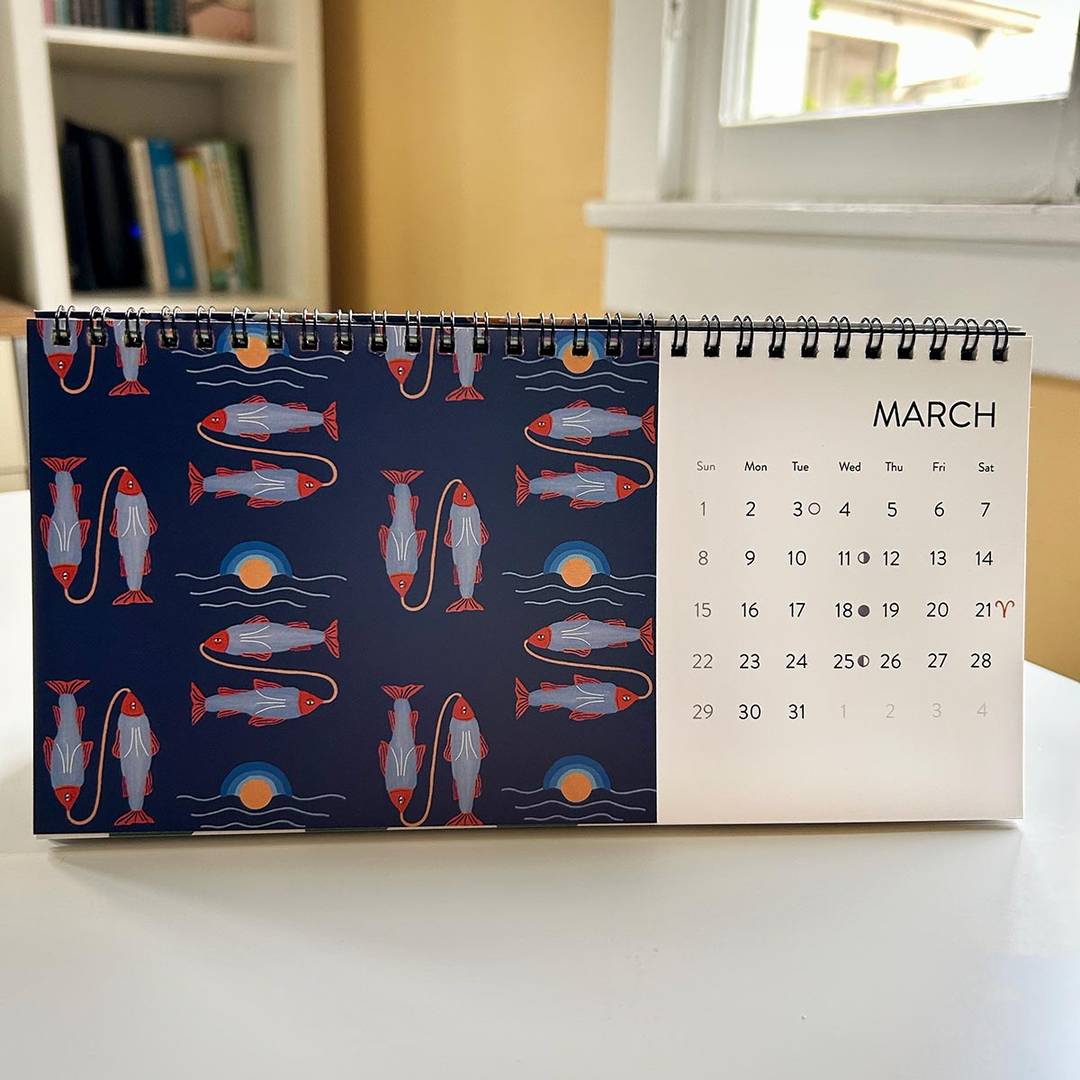 Zodiac Patterns Desk Calendar