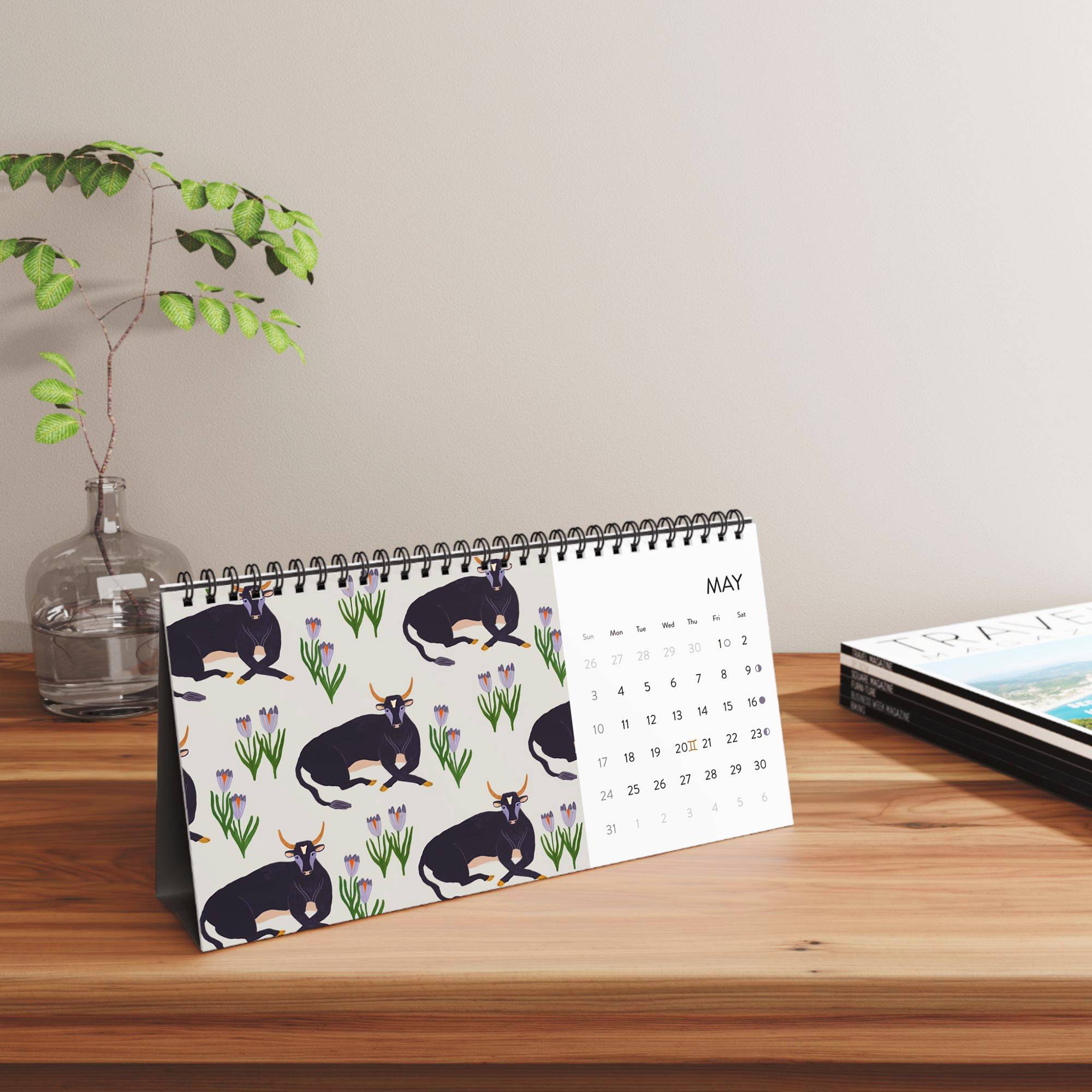 Zodiac Patterns Desk Calendar