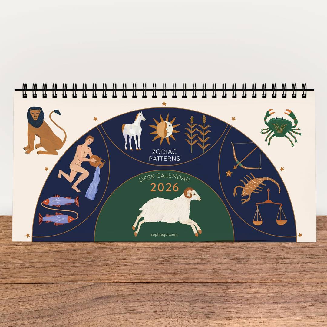 Zodiac Patterns Desk Calendar