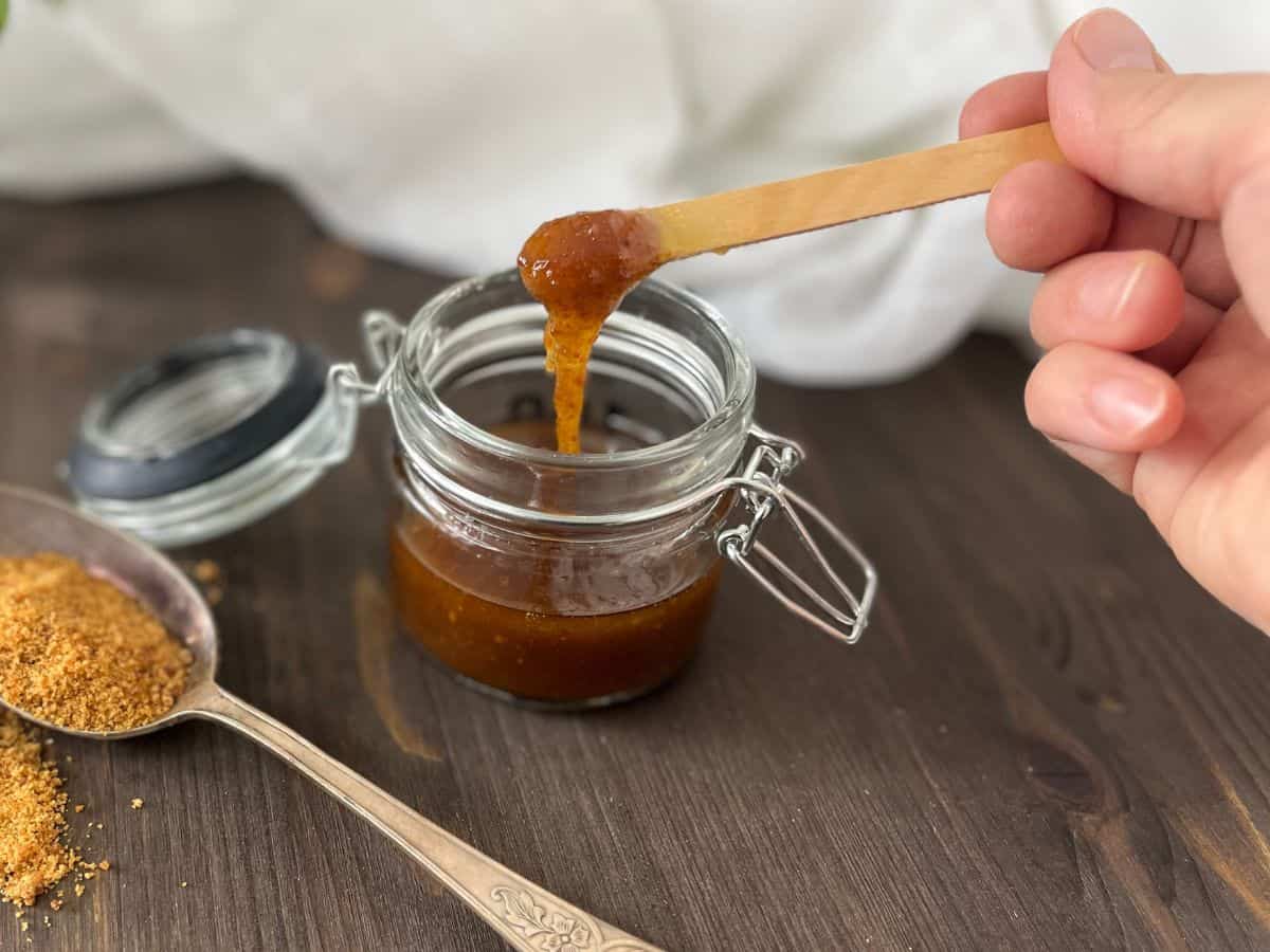 Naturall wellness with brown sugar scrub