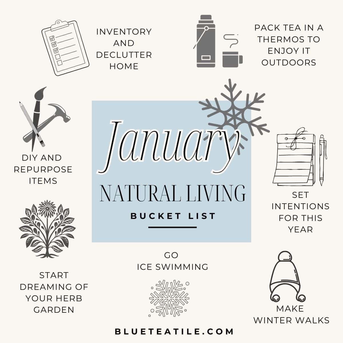 A natural living bucket list for January