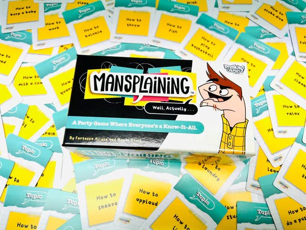 Mansplaining, a party game where everyone's a know-it-all