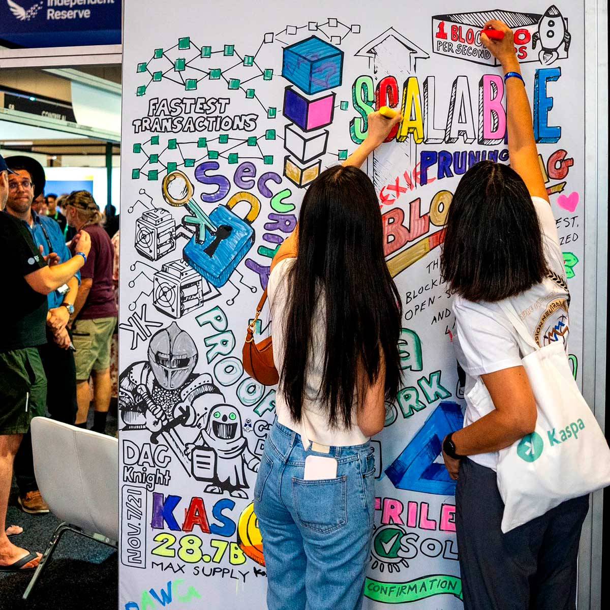 Kaspa Colouring Wall