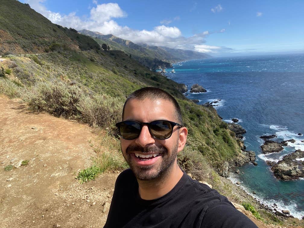 A selfie I took at Big Sur from Pacific Coast Highway