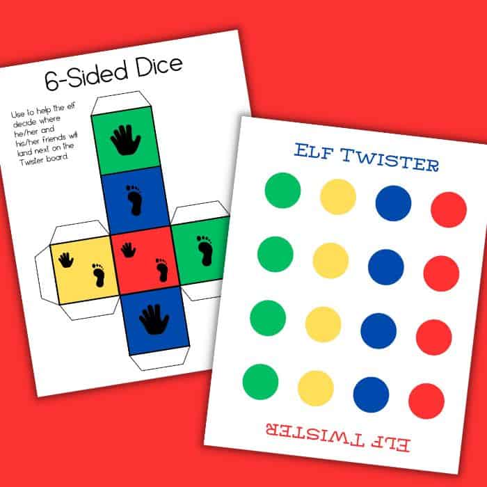 Elf Twist Game Printable Printable Elf Activity Instant 