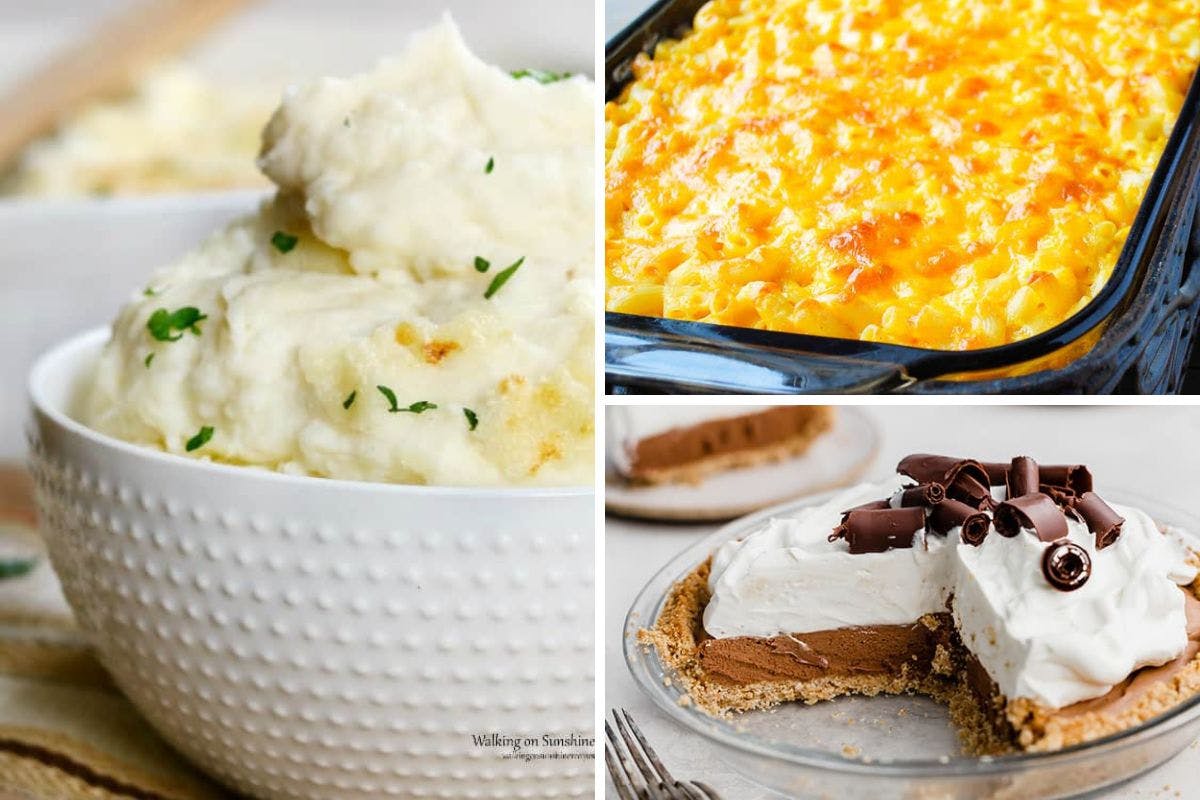 collage of thanksgiving dishes