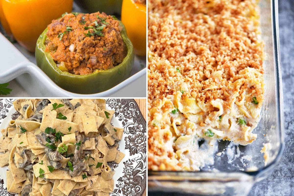 collage of dinner recipes