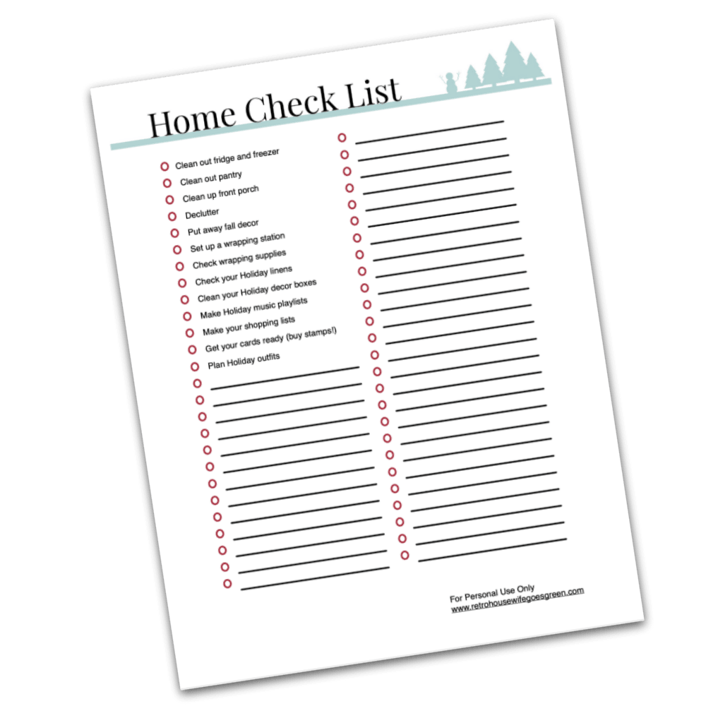 Get the Free Holiday Home Check List!