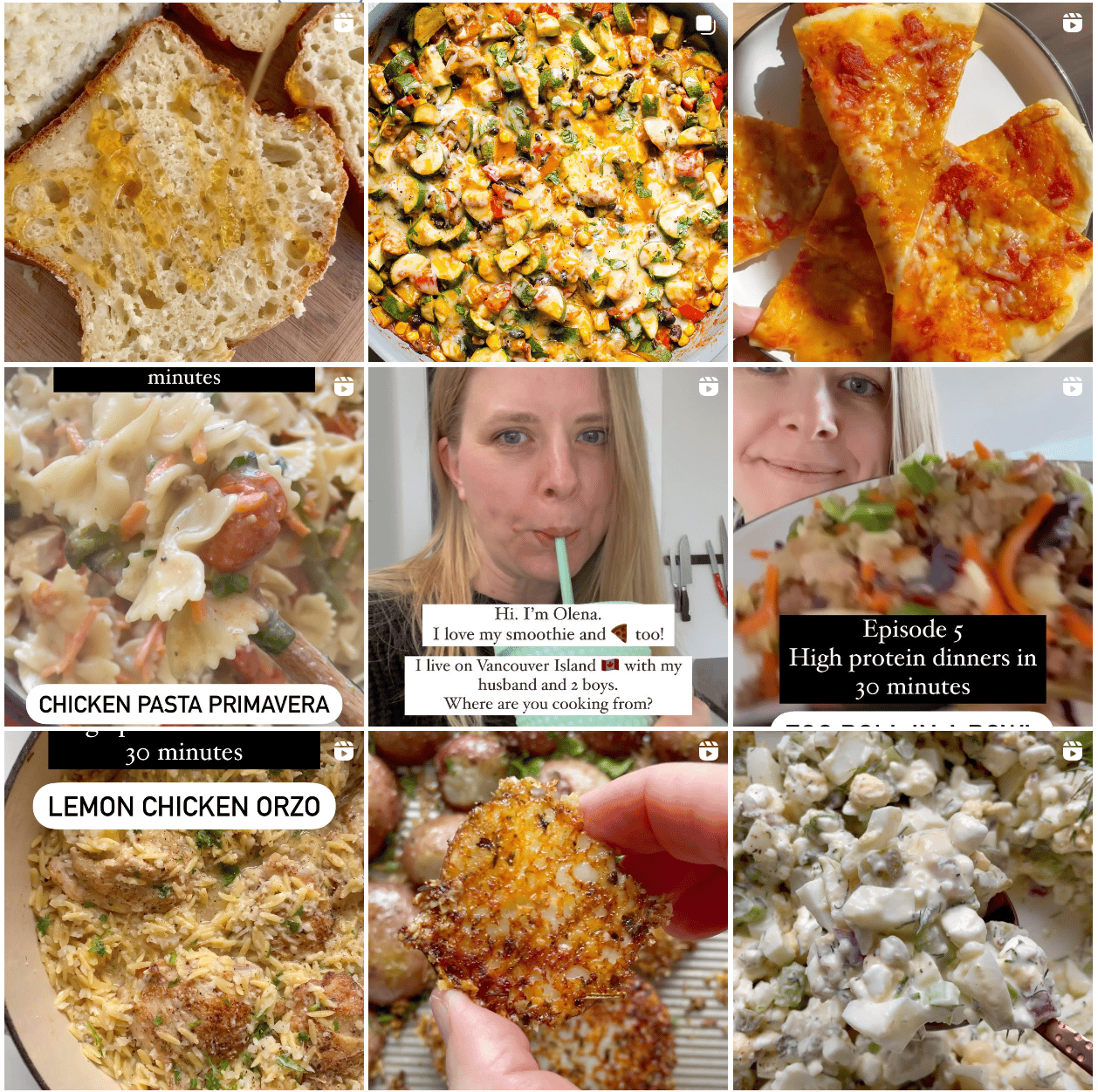instagram profile grid